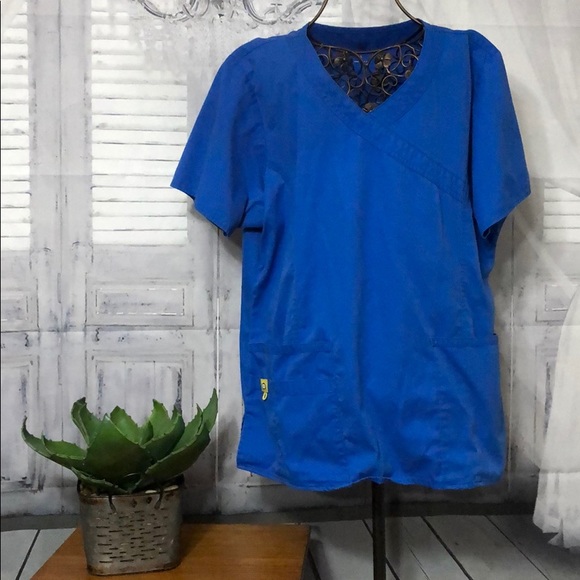 WonderWink Tops - Wonderwink Royal Blue Medical Scrub Top-Sz Large